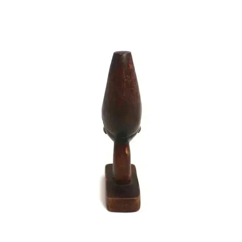Vintage Women African Tribal Art EBONY Wood Carving Statue